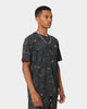 Adidas Trefoil All Over Print T-Shirt Black/Grey Six