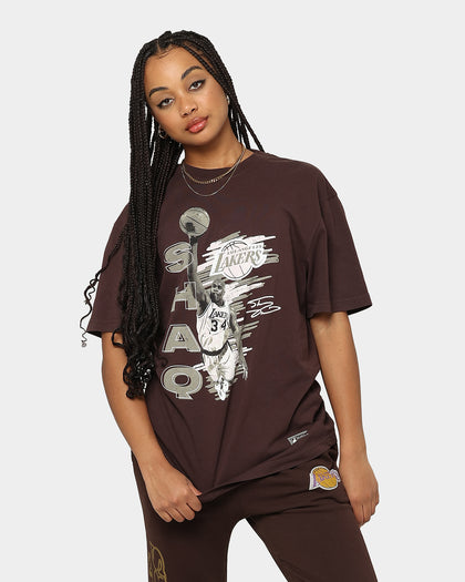 Mitchell & Ness Los Angeles Lakers Shaquille O'Neal Scribble T-Shirt Baroque Brown