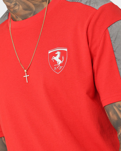 Puma X Ferrari Motorsports Race MT7 Monochrome T-Shirt Rosso Corsa