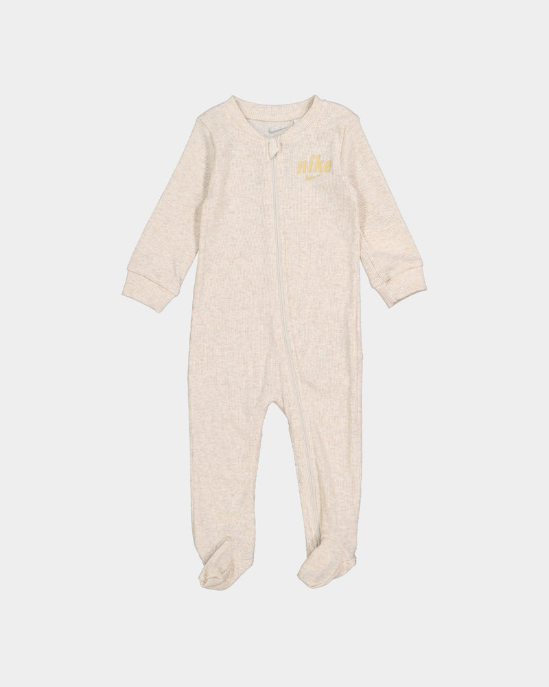 Nike Infants' E1D1 Ribbed Footed Coveralls Pale Ivory Heat