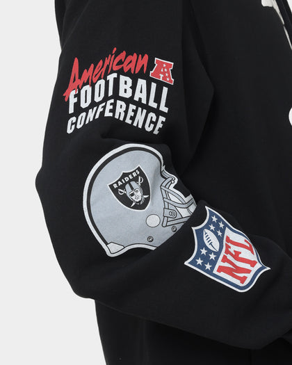 Majestic Athletic Las Vegas Raiders Puff Print Patch Hoodie Faded Black