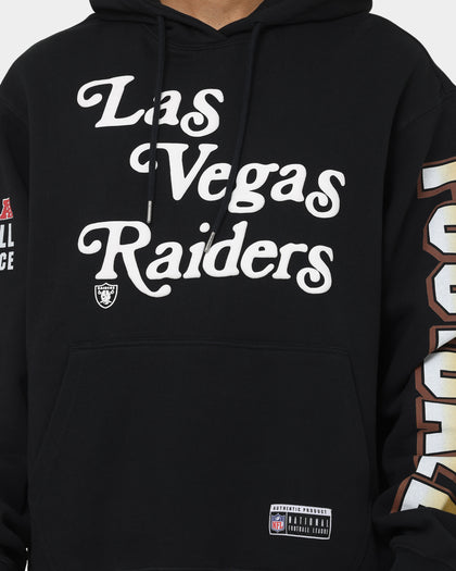 Majestic Athletic Las Vegas Raiders Puff Print Patch Hoodie Faded Black