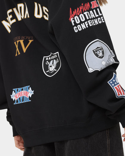 Majestic Athletic Las Vegas Raiders Puff Print Patch Hoodie Faded Black