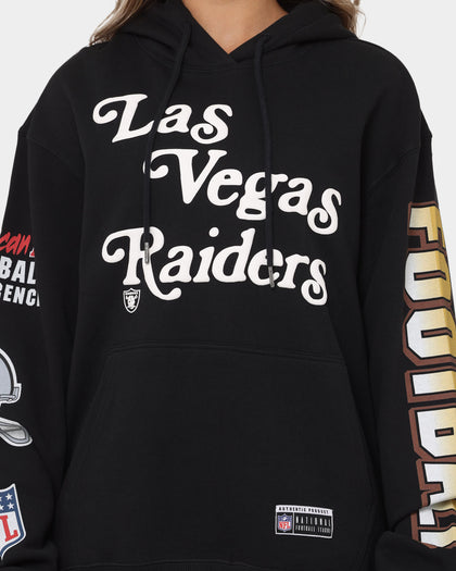 Majestic Athletic Las Vegas Raiders Puff Print Patch Hoodie Faded Black
