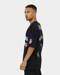 Majestic Athletic Las Vegas Raiders Puff Print Patch Oversized T-Shirt Faded Black