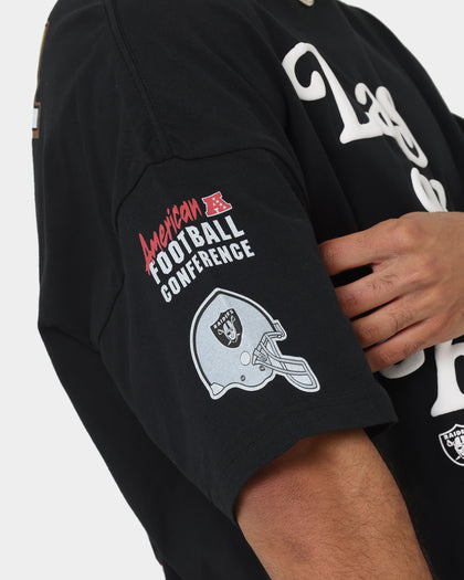 Majestic Athletic Las Vegas Raiders Puff Print Patch Oversized T-Shirt Faded Black