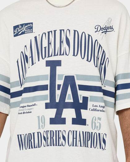 Majestic Athletics Los Angeles Dodgers Champion Arch Stripe Oversized T-Shirt Optic White