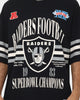 Majestic Athletic Las Vegas Raiders Champion Arch Stripe Oversized T-Shirt Faded Black