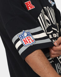 Majestic Athletic Las Vegas Raiders Champion Arch Stripe Oversized T-Shirt Faded Black