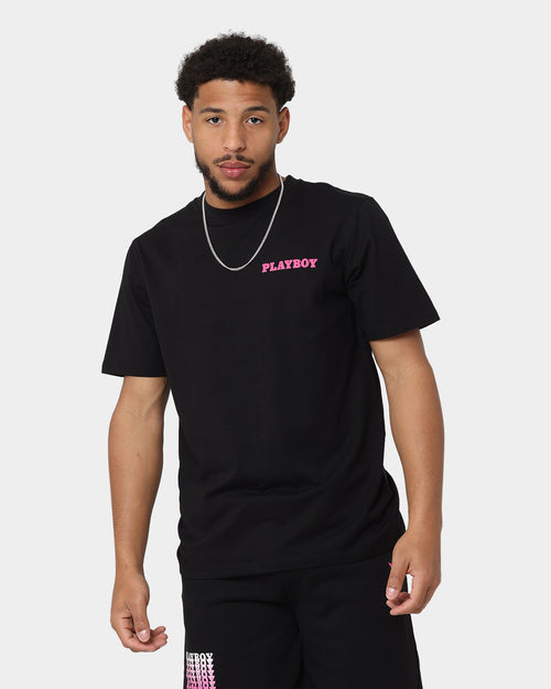 Playboy Stack Blend T-Shirt Black Magenta