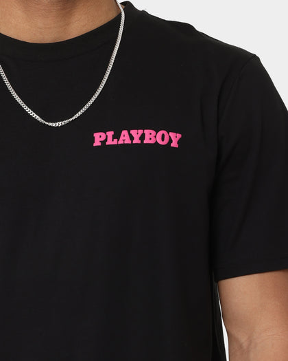 Playboy Stack Blend T-Shirt Black Magenta