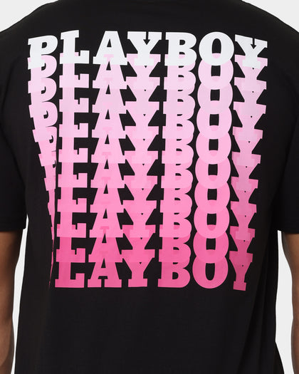 Playboy Stack Blend T-Shirt Black Magenta