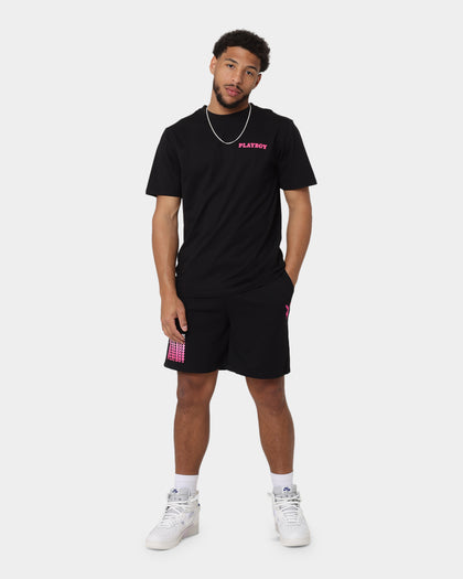 Playboy Stack Blend T-Shirt Black Magenta