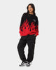 Loiter Inferno Knit Sweater Black/Red