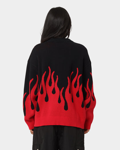 Loiter Inferno Knit Sweater Black/Red