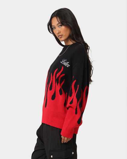 Loiter Inferno Knit Sweater Black/Red