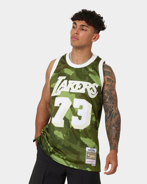 Mitchell & Ness Los Angeles Lakers Dennis Rodman #73 '98-'99 Camo Swingman Jersey Green Camo