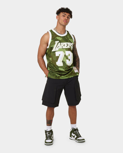 Mitchell & Ness Los Angeles Lakers Dennis Rodman #73 '98-'99 Camo Swingman Jersey Green Camo