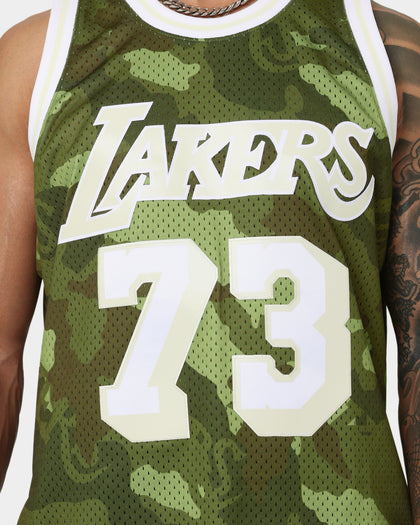 Mitchell & Ness Los Angeles Lakers Dennis Rodman #73 '98-'99 Camo Swingman Jersey Green Camo