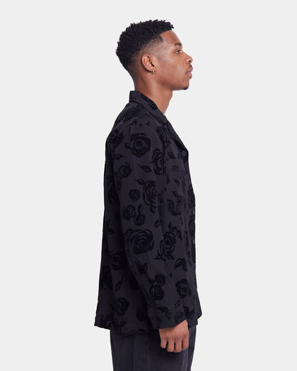 XXIII Rose Button Up Shirt Black