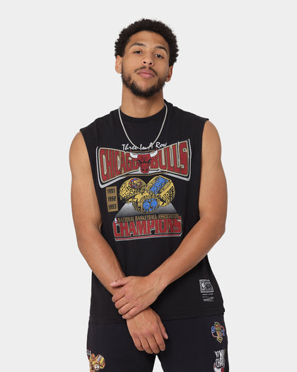 Mitchell & Ness Chicago Bulls '91-'93 Champions Muscle Vintage T-Shirt Faded Black
