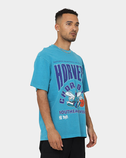 Mitchell & Ness Charlotte Hornets Division Arch T-Shirt Faded Teal
