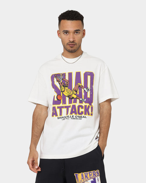 Mitchell & Ness Shaquille O'Neal Los Angeles Lakers Shaq Attack Vintage T-Shirt Vintage White