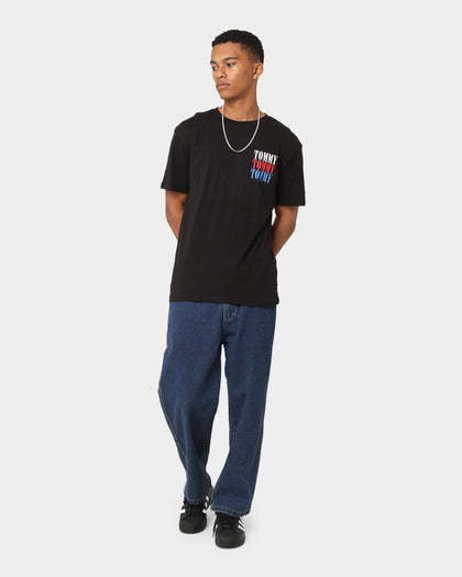 Tommy Jeans TJM Classic RWB Multi Logo T-Shirt Black