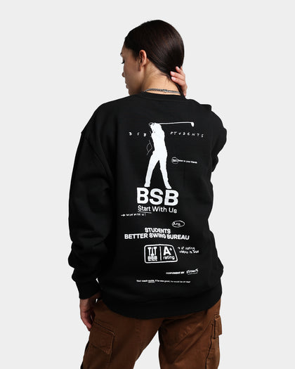 Students Golf Better Swing Bureau Crewneck Black