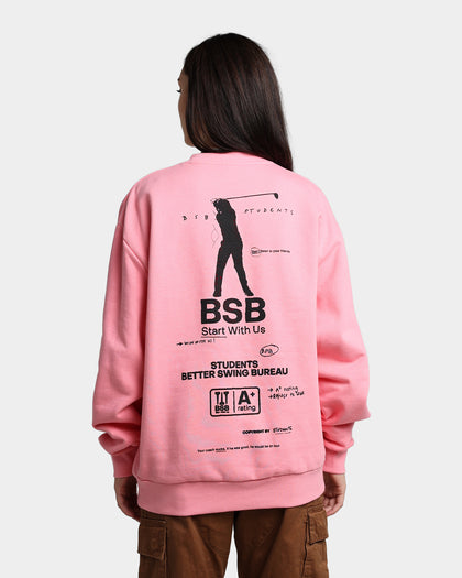 Students Golf Better Swing Bureau Crewneck Salmon