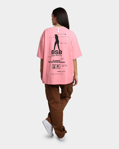 Students Golf Better Swing Bureau T-Shirt Salmon