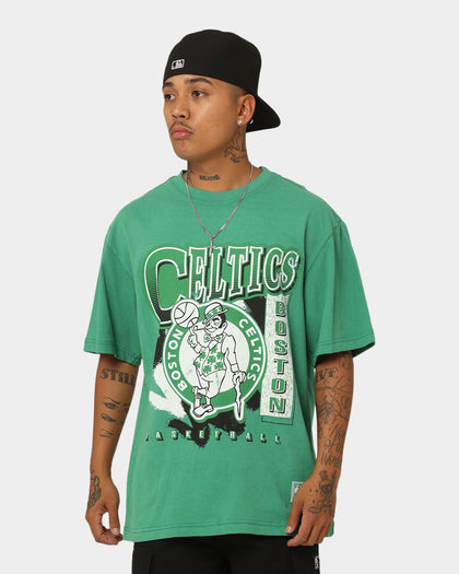 Mitchell & Ness Boston Celtics Brush Off T-Shirt Faded Green