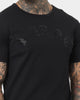 Saint Morta Gothic Rhinestone T-Shirt Black/Black