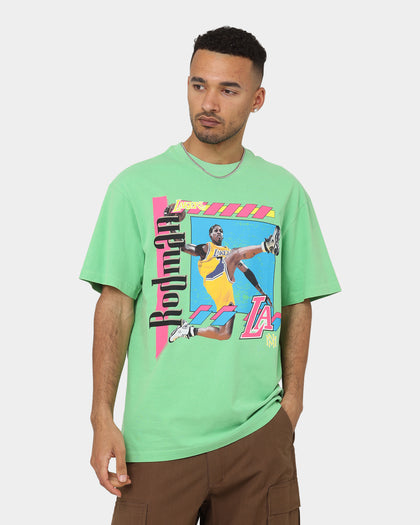 Mitchell & Ness Dennis Rodman Los Angeles Lakers Player Vibes T-Shirt Neon Green