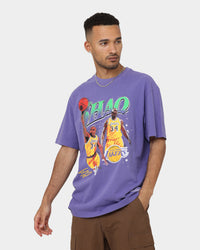 Mitchell & Ness Shaquille O'Neal Los Angeles Lakers Player Vibes T-Shirt Neon Purple