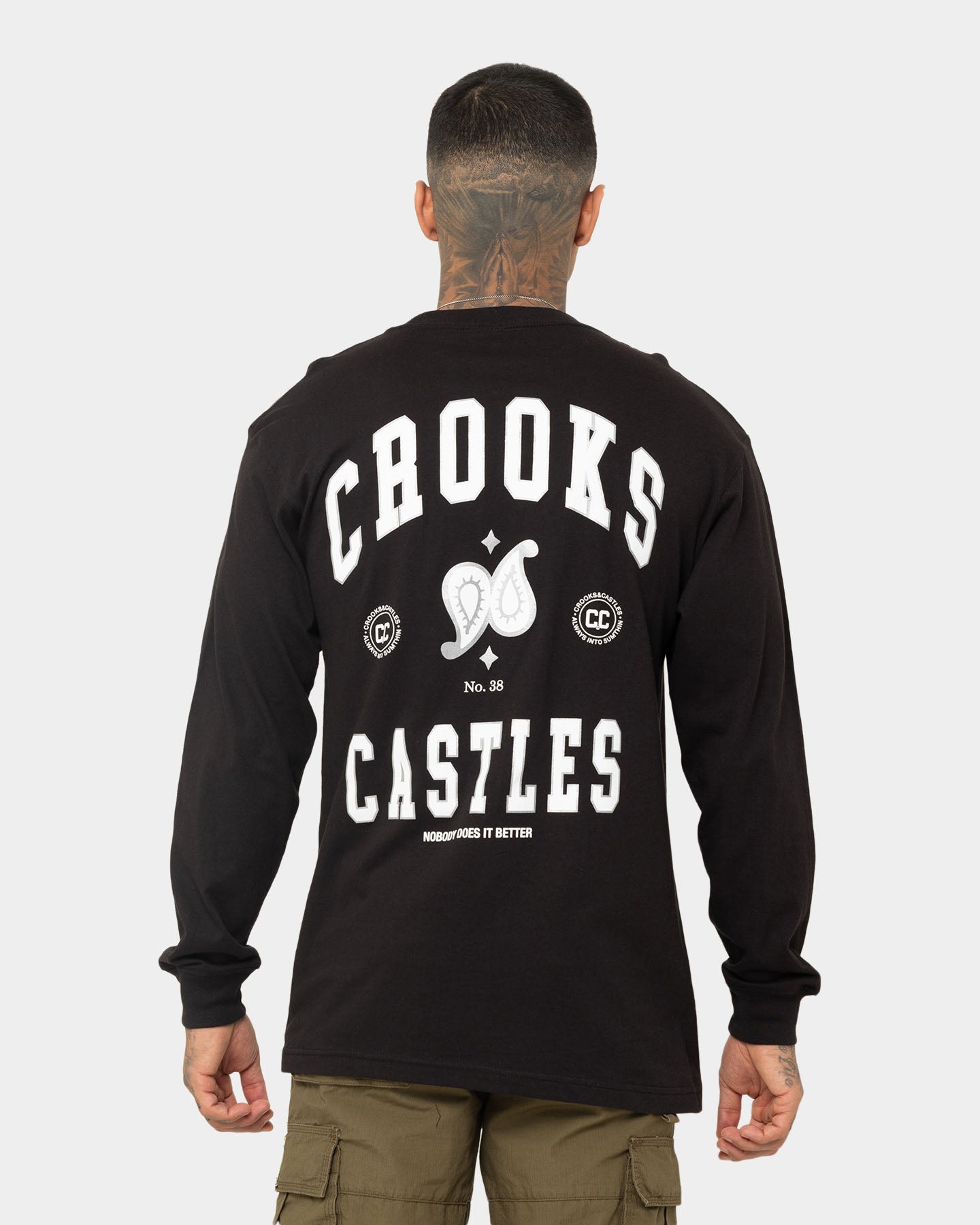 Crooks & Castles Ruling Elite Long Sleeve T-Shirt Black | Culture Crooks & Castles Ruling Elite Long Sleeve T-Shirt Black | Culture