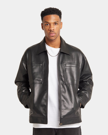 XXIII Oscar PU Leather Jacket Black