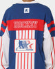 Starter Stripes Hockey Long Sleeve T-Shirt Blue/White/Red