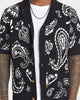 XXIII Ethan Paisley Button Up Shirt Black
