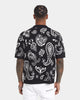XXIII Ethan Paisley Button Up Shirt Black