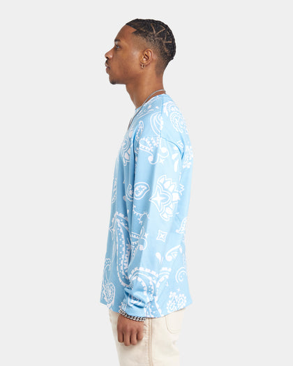 XXIII Paisley Long Sleeve T-Shirt Blue