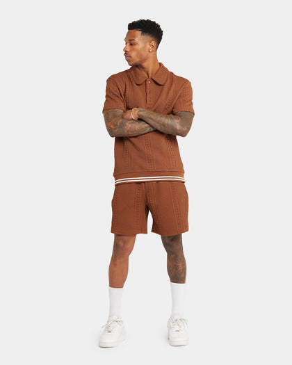 XXIII Danny Knit Polo Shirt Brown