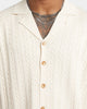 XXIII Terry Knit Button Up Shirt Tan