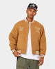 Obey Time Varsity Jacket Brown