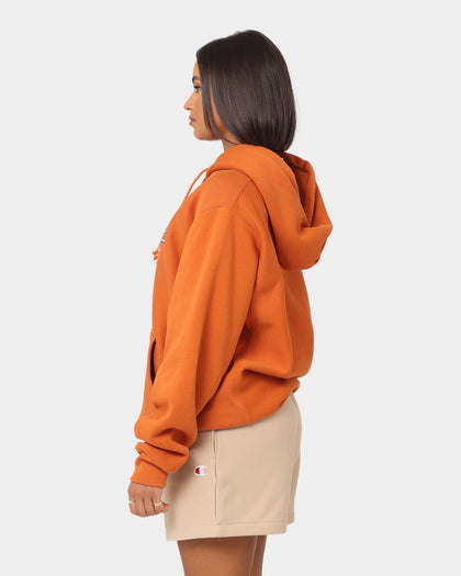 Champion Reverse Weave Cursive Logo Hoodie Cinnamon Haze