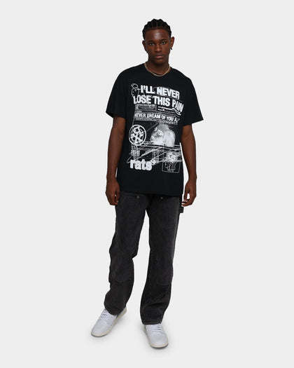 Rats Get Fat Rats Pain T-Shirt Black