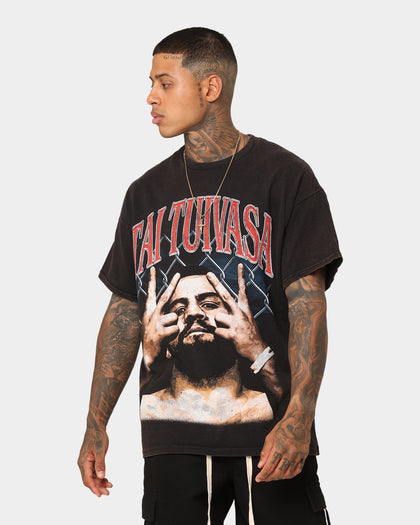 Goat Crew X Tai Tuivasa FTA Vintage T-Shirt Washed Black