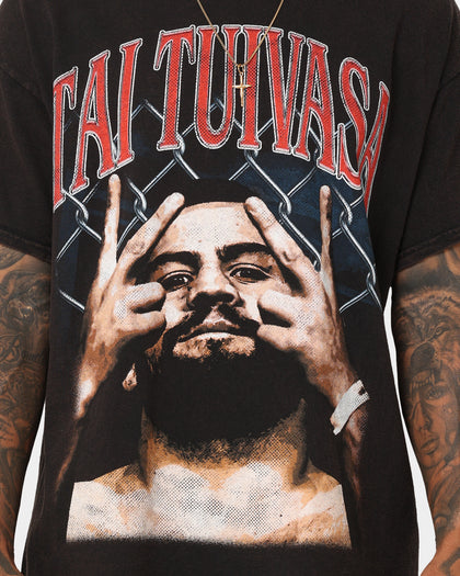 Goat Crew X Tai Tuivasa FTA Vintage T-Shirt Washed Black