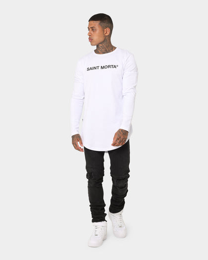Saint Morta Official Taped Long Sleeve T-Shirt White
