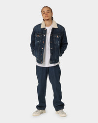Tommy Jeans Sherpa Trucker Jacket DF205 Denim Black